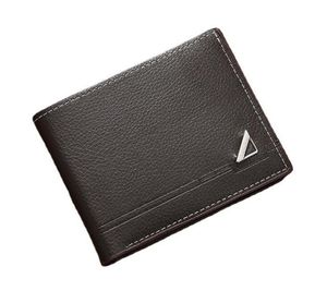 DHL50pcs Wallets Yong Men PU Plain Casual Cross Business Short Credit Card Holder Mix Color