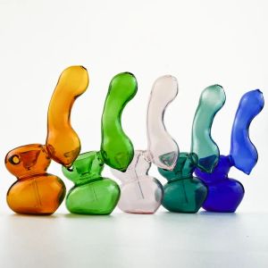 Glassrökning Bubbler Handrör Pyrex Glasoljeförbränningsrör Tobaksskedrör färgade mini -bubbler rökningstillbehör bep01 ZZ