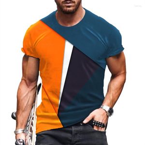 Camisetas masculinas O-pescoço de lazer de lazer de manga curta Plus Size Tops S-4xl