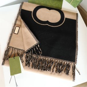 Langstil Kaschmirschal Frauen Luxus Wollbrief Pashmina Schwarz Khaki Schaldesigner Wickel Schals Herren Schal Quasten Wraps