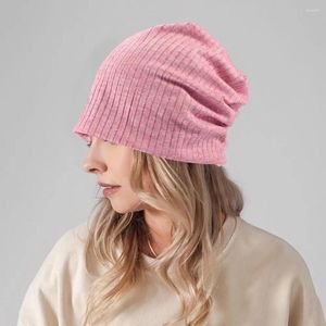 Berets Soft Beanie Hut vielseitiger Herbst Winter Sport für das Laufen von Tennis Basketball Wanderradfahren atmungsaktives Stricken schnelles Trocknen