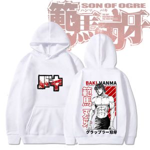 Hot Sale Baki Hanma Anime Hoodie 90s Graphic Printed Pullover Unisex Vintage Hooded Sweatshirt Winter Casual Fleece Streetwear