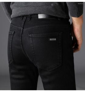 Men039s Jeans Brands Men Clothes Black Elasticity Skinny Business Casual Male Denim Slim Pants Classic Style 20229543728