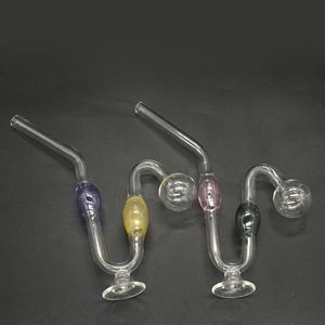 Hookah Glass Oil Burner Bong U Shaped Glass Oil Burner Pipe med bas ormbubbler rökning vattenrör med 30 mm boll Bästa rökningstillbehör för rökverktyg