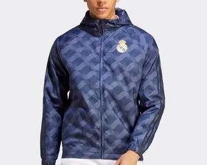 2023 2024 Real Madrid Full Zipper Trailsuit Eğitim Takımı Vini Jr Bellingham kapüşonlu ceket rüzgar kırıcı 23/24 Real Madrides Erkek Futbol Camavinga