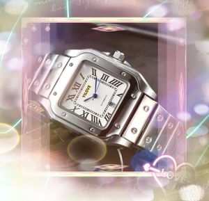 Square Roman Tank Tial Men Watch Luksusowy zestaw Augera Sports Racing Zegar Brak mechaniczny kwarc mocy Importowany ruch ze stali nierdzewnej na rękę