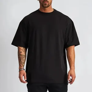 Męskie koszule 270 g duże męskie T-shirty Grubsze kołnierzyki Summer Modna moda 3D TEE TEE MĘŻCZYZNA Haftowe