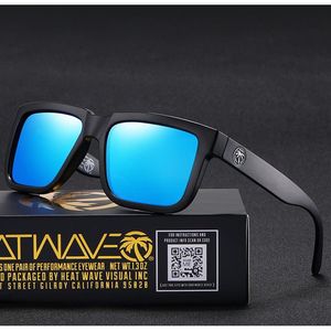 Nova marca de luxo espelhou lentes polarizadas ondas de calor óculos de sol homens esportes de óculos UV400 Proteção com case309w