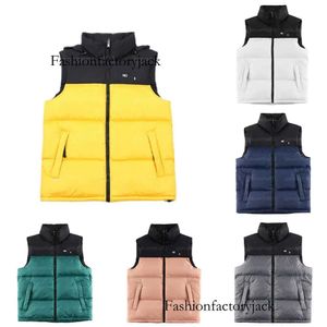 Designer jaqueta homens colete mulheres gilet mens casaco outono inverno moda casacos sem mangas em pé pescoço dupla cor para baixo veste northface puffer