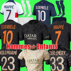 3XL 4XL 2023 2024 Mbappe Soccer Jerseys Hakimi Sergio Ramos Verratti Danilo Sanches 23 24 4th Maillots Football Shirt Men Kids Hommes Enfants Football Jerseys