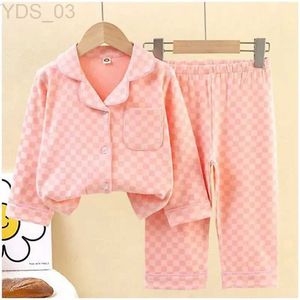 Pajamas Autumn Winter Kaii Cartoon Pajama Sets Women Pyjamas Plaid Flannel Loung Sleepwear Girl Pijama Night Suits Homewear PJzln231222