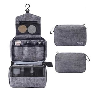 Hängende Reisen -Toilettenbeutel für Männer und Frauen Make -up -Tasche Kosmetische Kosmetikerin Klapptasche Badezimmer und Dusch Organizer Toilettas 231221