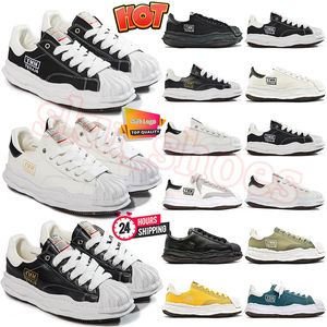 2024 Hot Designer MMY MAISON mihara Yasuhiro Mason Sneakers na płótnie buty skórzane mokasyny czarne białe zielone zielone platforma gumowa podeszwa trener mężczyzn kobiety MMY Outdoor