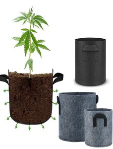 Portable Grow Bags Garden Plants tillväxtplantor Krukor Fabric Emofriendly Aeration for Greenhouse Agriculture Vegetable Tools9912886