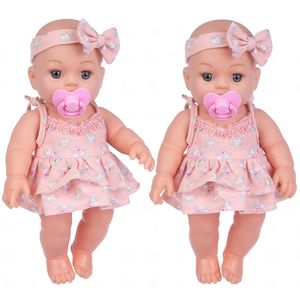 Soft Touch Reborn Baby Children Hairdress Clothes Toy Removable Princess Doll 231221