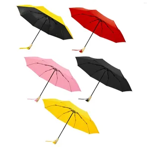 Paraplyer sol regn kompakt paraply resor hållbar vikning