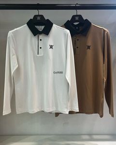 ゴルフロングスリーブメンズ2023秋と冬の新しい服ロングスリーブTシャツカジュアルゴルフスリムフィットウィッキングクイックドライ