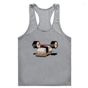 Tops da uomo Sport Sushi Sushi Funny Anime Print Gym T-Tank Top Men for Men Casual Vintage Menharajuku O-Neck M