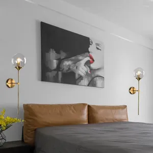 Duvar lambası İskandinav Modern Led Lambalar Oturma Odası Yatak Odası Ev Dekor Yatağı Altın Işık Fikstürleri Banyo Aynası