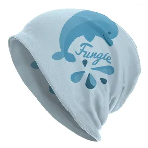 Berets Fungie Dingle Dolphin Skullies Beanies Hat Ocean Animal Vintage Autumn Winter Outdoor Caps Warm Multifunction Bonnet Knitted