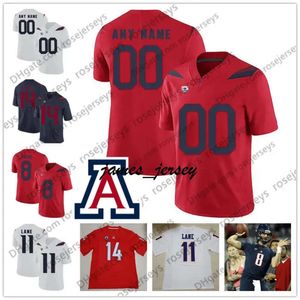 Jam Custom Arizona Wildcats 2020 Futbol lacivert Red White #8 Nick Foles 14 Khalil Tate 21 JJ Taylor Erkekler Gençlik Çocuk Jersey 4xl