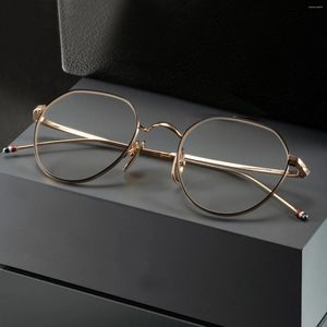 Güneş Gözlüğü Çerçeveleri Marka Tasarımı Retro Yuvarlak Alaşım Gözlükleri Erkekler İçin Çerçeve Kadın Optik Miyopi Gözlükler Vintage Circle Reçeteli Gözlük
