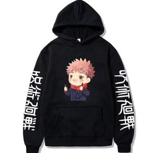 Anime Jujutsu Kaisen Hoodies for Men Women Kawaii Itadori Yuji Felte stampate Streetwear casual Haruku Hip Hop Pallover