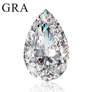 Pear Cut 01ct to 13 ct Real Loose Moissanita D Color VVS1 Pass Diamond Test with GRA Certificate Gem Luxury Material 231221