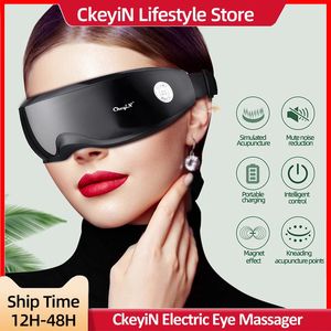 Ckeyin Professy Eye Messager Vibration Massage Electric Shiatsu Massager для сухого глаза, напряжение утомления для глаз, лучше сна 231221
