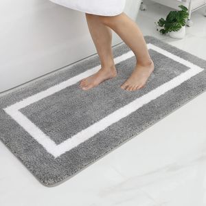 Olanly Absorbent Bath Mat Badrumsmatta Dusch Pad Non-Slip Bedroom Foot Carpet Soft Thick Vardagsrum Plush Dörmat Golvdekor 231222