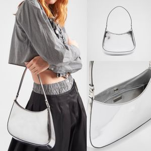 Kadın çantalar hobo el çantası moda alışveriş satchels çanta parlak patent deri çapraz gövde elger çantaları lüks tasarımcı cüzdanlar altın gümüş zarf cüzdan