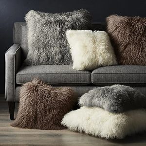 5 Sizes Nordic Plush Pillowcase Fluffy Pillow Wool Cushions Ins Sofa Bed Fur Cushion Cover Pillows Princess Room Throw 231221