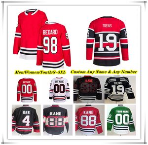 シカゴ・ホッケー ''nhl''Jersey Connor Bedard Jonathan Toews Philipp Kurashev Nick Foligno Foligno Jason Dickinson Murphy Tyler Johnson Seth Jones Ryan Donato Perry Kid