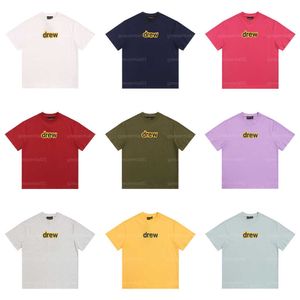 デザイナーTシャツの男性Tシャツ12色夏のTシャツトレンドドリューレター半袖Tシャツハイストリートカップルプルオーバートップデザイナーメンズレディース衣料