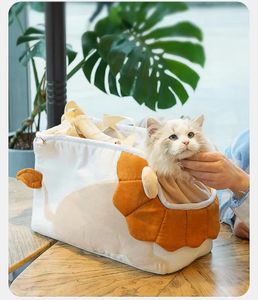 Cat Carriers Fashionable Handheld Pet Bag Perfect Travel Environmentally Friendly And Durable