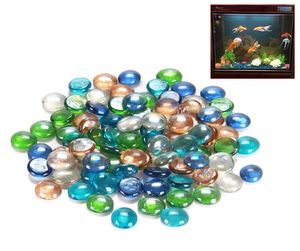 200pc Glass Pebbles Stones Home Ornament Zaopatrzenie w bruk z ogrodu akwarium akwarium dekoracje dekoracyjne kulki mieszane decera9040303