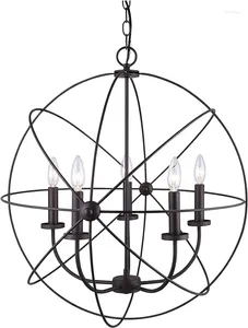 Chandeliers Canarm ICH282B05ORB25 Sumerside 5 Light Chandelier Oil Rubbed Bronze