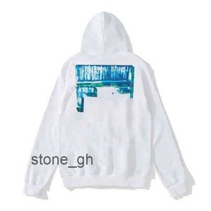 offs Men's Hoodies Sweatshirts Off Style Fashion Sweater Painted Arrow Crow Stripe Hoodie and Women's T-shirts Offs White Black 3 KC44