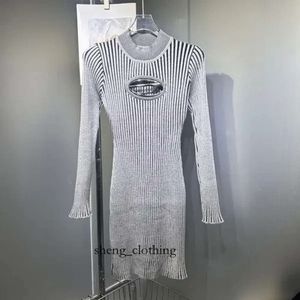 Diesel Sweatshirts Wome's Desiger Tight Sweatershirt Kittig Log Sleeve Dress Diesel Sweater Jumper Hollow Out Tight Vest Autum Skim 5455