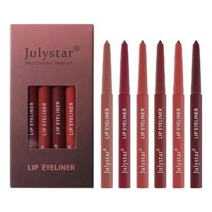 Lápis lápis Lápis Lápis Conjunto de lápis duradouros veet brilho natural lipliner macio maquiagem fosca cosméticos de batom colorido entrega de caneta dhecv