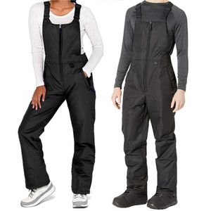 Isolierte Skihosen Overalls RIPSTOP warm warmes Snowboard bequeme Schneelätzchen für Männer Frauen S4XL 231221