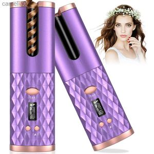 Hair Curlers Straighteners Automatic Curling Iron Cordless Auto Hair Curler Wireless Auto Curler Silky Curls Fast Heating USB Portable Auto Curler TimingL231222