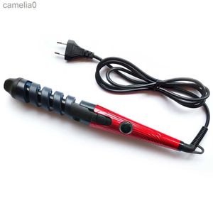 Hair Curlers Straighteners Magic Professional Hair Curlers Electric Curl Ceramic Spiral Hair Curling Iron Wand Salon Hair Styling Tools StylerL231222