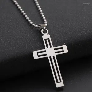 Collane a ciondolo 10 Collana religiosa multistrato in acciaio inossidabile Gesù Fede Multiyer Charm Life Symbol Jewelry