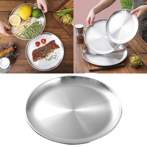 Plates Stainless Steel Barbecue Plate Golden Steak Fruit Buffet Western Baking Trays For Oven Nonstick Small