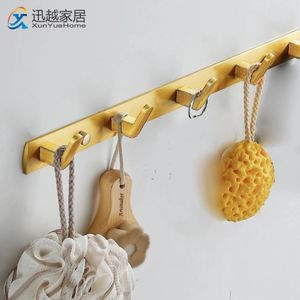 Ganci per abiti per ganci da parete Hook Hold Holdel Porta asciugamano in alluminio oro spazzolato Accessori hardware per bagno a sospensione toliet 231221