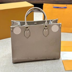 35cm Totes Handbags Designer Womens Fashion Elephant Grey Casual Large Capacity Ladies Leather Shoulder Bags Tote Embossed Letter