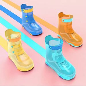 Baby Kid Thicken Car Styling Waterproof Shoe Covers Galoshes Travel Kaloshi Children Kids Rain Boots Shoes Accessories 231221