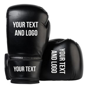 Customized Boxing Gloves Personalized Name PU Sanda Training Glove Kickboxing Punching Bag Accessories for Men Women 231222