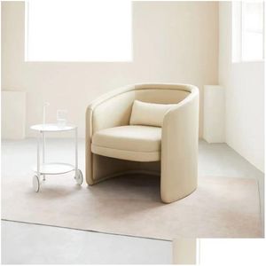 Wohnzimmermöbel Einzelsofas Doppelarmlehne Nordische italienische Luxusledergrößen und Farben können angepasst werden.